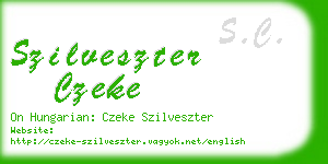 szilveszter czeke business card